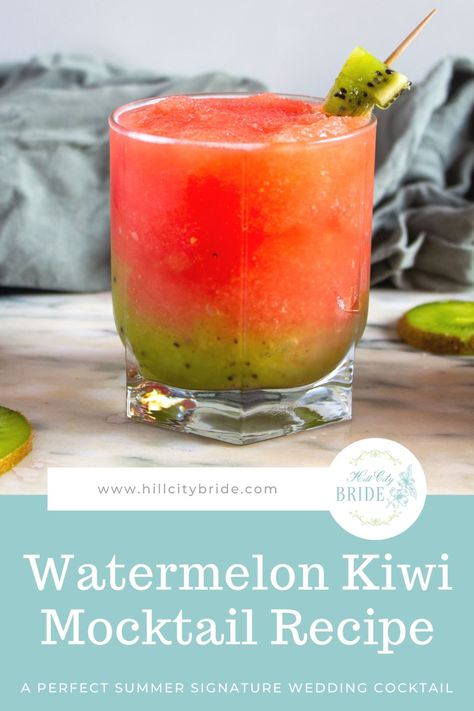 Kiwi Mocktail, Watermelon Drinks, Kiwi Drink, Best Watermelon, Watermelon Popsicles, Watermelon Drink, Signature Cocktails Wedding, Perfect Summer Drink, Watermelon Margarita