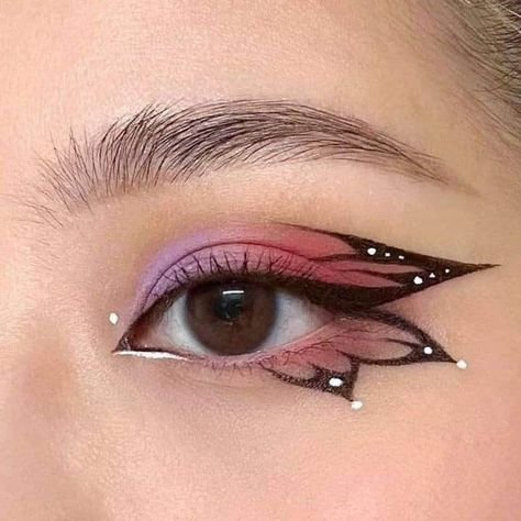 Whimsical Eye Makeup, Crazy Eyeliner, Goth Makeup Tutorial, Monolid Makeup, Cute Eye Makeup, Halloween Makeup Inspiration, Eye Makeup Designs, Dope Makeup, Fairy Makeup