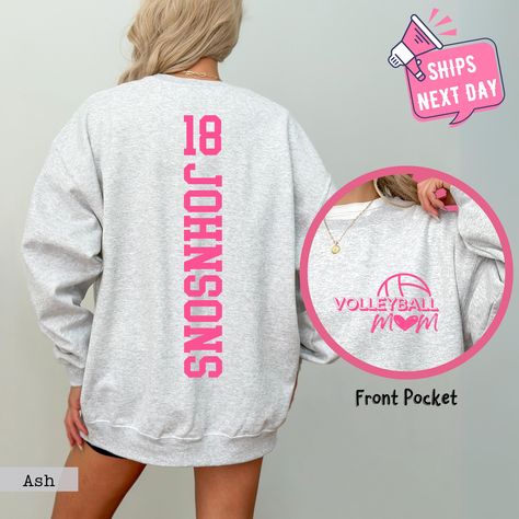 Personalized Volleyball Mom Sweatshirt, Volleyball Game Day Hoodie, Custom Volleyball Sweater, Volleyball Season Personalized Gift for Mom 🌟 Exclusive Offer - Limited Time Only! 🌟 Enjoy a fabulous 40% discount along with FREE SHIPPING when you treat yourself to items totaling $35 or more! 🎉 (Hurry! Offer ends today) HOW TO ORDER 🛒 Select your favorite sweatshirt size and color. 💖 Click "Add to Cart" to claim your style. 🔄 In your cart, adjust quantities as needed. For multiple colors/sizes Volleyball Game Day Treats, Volleyball Sweatshirts Design, Volleyball Game Day, Sports Apparel Design, Volleyball Party, Volleyball Hoodie, Volleyball Sweatshirts, Custom Volleyball, Volleyball Mom Shirts