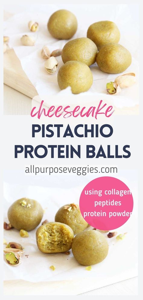 Pistachio Protein Balls, Healthy Pistachio Dessert, Cream Cheese Protein Balls, Low Carb Energy Bites, Protein Balls Low Carb, Cheesecake Protein Balls, Keto Pistachio, Collagen Powder Recipes, Bake Snacks