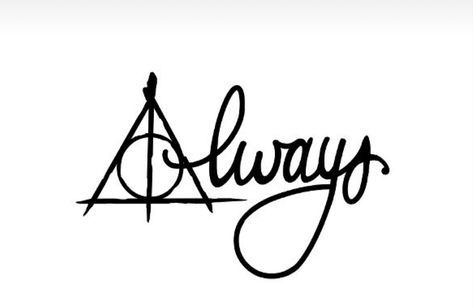 Hp Always Tattoo, Simple Harry Potter Tattoo Designs, Harry Potter Always Tattoo, Mischief Managed Tattoo, Harry Potter Symbols Art, Harry Potter Tattoo Unique, Always Hp, Harry Potter Mischief Managed, First Time Tattoos