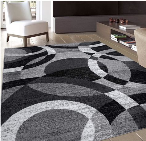 Soft and plush to walk on, the high-quality polypropylene pile fiber adds durability and longevity to these rugs. Suits any room: This collection offers area rugs that are suitable for all indoor spaces. Living room rugs, bedroom rugs, rugs for the entryway, office rugs, dorm rugs,kitchen rugs,dining room rugs. Available in a variety of area rug sizes: area rugs 8x10, area rugs 5x7,2x7 runner rugs, 2x3 rugs, area rugs 9x12, area rug 6x9, 6' round rugs. Meja Sofa, Bilik Permainan, Kitchen Area Rugs, Geometric Carpet, Living Room Area, Design Geometric, Large Carpet, Geometric Area Rug, Luxury Decor