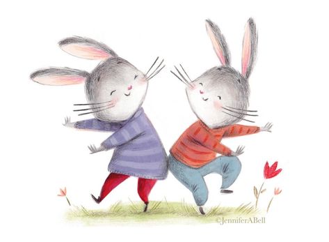 Rabbit Illustration Cute, Spring Kingdom, Cute Rabbit Illustration, Easter Bunny Illustration, Bunny Illustrations, Bunny Illustration, Bell Art, Mouse Illustration, Easter Illustration