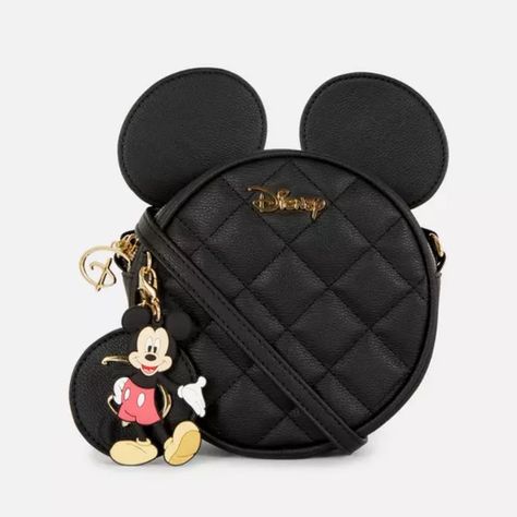 Available In A Slick Black Colourway, A Large Character Charm Of Disney’s Mickey Mouse Hangs From This Strappy Bag, Coupled With The Iconic 3d Mouse Ears To Bring A Divine Disney Influence To The Piece. It Boasts A Quilted Appearance For That Added Touch Of Luxe, As Well As A Zip Fastening To Securely Store Your Things Away And An Adjustable Crossbody Strap To Achieve A Custom Fit To Complement Your Ootd. Bags & Purses Disney Mickey, Minnie & Friends Character: Mickey Mouse Model Size: One Size Mickey Mouse Quilt, Minnie Mouse Purse, Arte Do Mickey Mouse, Disney Boutique, Mickey Mouse Bag, Tech Pouch, Mickey Mouse Head, Disney Bags, Disney Bag