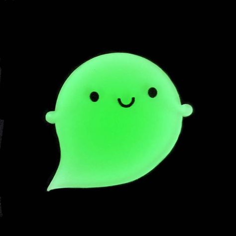 Glow In The Dark Kawaii Halloween Ghost Pin Or Brooch By Asking For Trouble | Glow in the dark, Dark green aesthetic, Kawaii halloween Ghost Pins, Dark Ghost, Green Ghost, Dark Kawaii, Spirit Ghost, Dark Spirit, Acrylic Brooch, Ghost Adventures, Dark Green Aesthetic