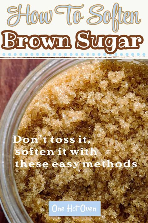 Did your brown sugar turn hard as a rock? Don't toss it; learn how to soften hard brown sugar so you can use it. How To Soften Brown Sugar, Hard Brown Sugar, Soften Brown Sugar, Make Brown Sugar, Cookie Dough Truffles, Culinary Techniques, How To Make Brown, Favorite Cookies, Baking Tips