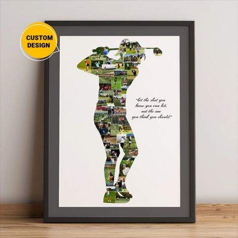 best gifts for golf lovers, ladies golf tournament gifts, golf gifts for ladies Golf Signs, Golf Office, Karate Gifts, Golf Wall Art, Personalized Golf Gifts, Sports Lover Gifts, Masters Golf, Photo Collage Gift, Golf Prints