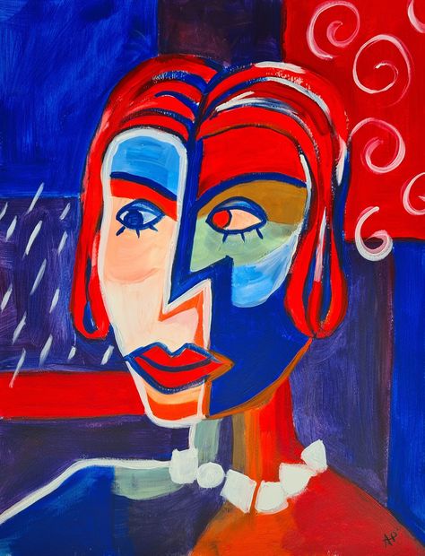 Tamara de Lempicka – Picasso – Amber Arts
Acrylic painting on paper
Abstract portrait of a woman
Blue and red
bright colors
colorful
art aesthetic painting ideas Picasso Paintings Cubism, Colorful Art Aesthetic, Art Aesthetic Painting, Fauvism Art, Blue Paintings, Picasso Portraits, Aesthetic Painting Ideas, Picasso Paintings, Acrylic Painting On Paper