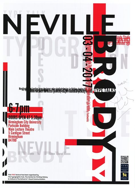 NEVILLE BRODY TYPE TALK on Behance Talk Poster, Lecture Poster, Neville Brody, Illustration Software, Deconstructivism, Typo Poster, Typography Layout, Typography Poster Design, Typographic Poster