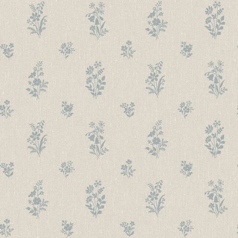 Vintage Cottage Wallpaper, Paint Small Flowers, Flowers On Wall, Swedish Wallpaper, Farmhouse Wallpaper, Wall Aesthetic, Swedish Brands, Beige Wallpaper, Scandinavian Kitchen