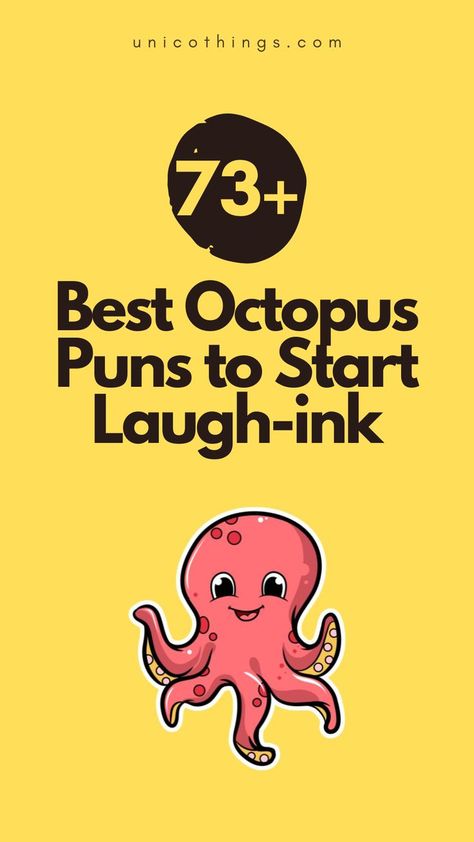 Dive into a tentacool world of laughter with these funny Octopus puns that will let the laughter ink-vade your life. Octopus Puns, Funny Octopus, Witty Comebacks, Double Entendre, Smile On, Funny Words, A Smile, Puns, Octopus