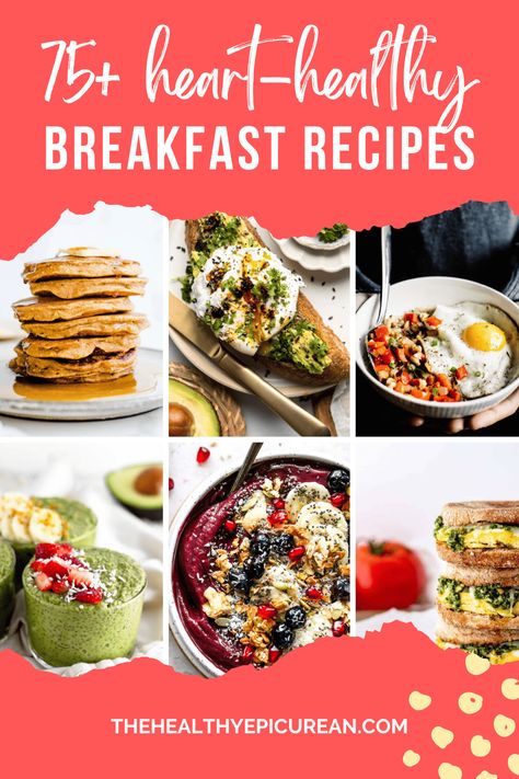 Heart Healthy Breakfast Recipes, Heart Healthy Recipes Breakfast, Pudding Pancakes, Low Cholesterol Breakfast, Heart Healthy Diet Recipes, Heart Healthy Smoothies, Heart Healthy Recipes Cholesterol, Heart Healthy Recipes Easy, Heart Healthy Breakfast