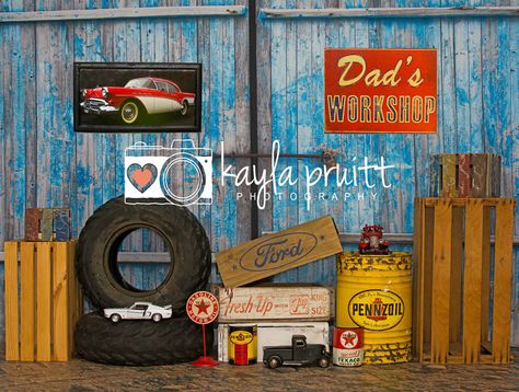 Mechanic Photoshoot, Workshop Photography, Racing Baby, Garage Party, Haircut Selfie, Photo Hijab, Baby Backdrop, Car Themed Parties, Iphone Price