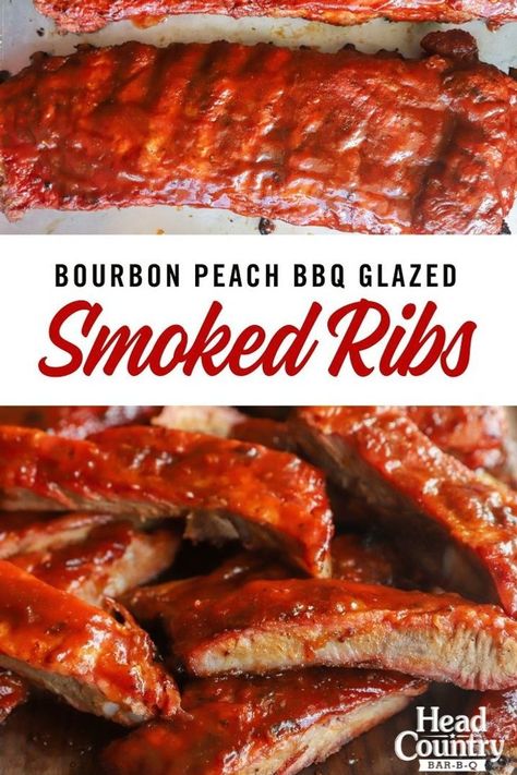 You are capable of following our delicious bourbon peach bbq sauce recipe and making some tasty ribs. Head Country’s peach glazed ribs are so delicious, everyone will want the recipe. Come to us for all sorts of other amazing weekend cookout ideas. Peach Ribs, Ribs Glaze Recipe, Glaze For Ribs, Spicy Ribs Recipe, Peach Bbq Sauce Recipe, Recipes For Bbq, Cookout Ideas, Peach Bbq, Barbeque Sauce Recipe