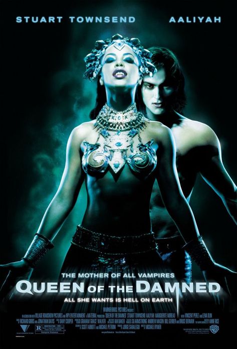 QUEEN OF THE DAMNED (2002) Aaliyah Movie, Vincent Perez, Stuart Townsend, Claudia Black, Queen Of The Damned, The Vampire Chronicles, Jonathan Davis, Anne Rice, Vampire Queen