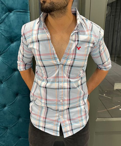 *_💯ORIGINAL CHECK SHIRT_ *😍 *BRAND-AMERICAN EAGLE 🦅* _FABRIC:- Original Cotton Stuff with Satisfaction Gurantee_ ✌🏻 🏖*Original AMERICAN EAGLE Shirts For Premium Customers.*🥳 🏖️ *High Quality Check Shirts.*🥳 🏖️*Brand Logo *🦅* Front Of Chest With Front Pocket* 🌈Comes With 2 Beautiful Colors. ♠️Sizes- M, L, XL 💫PRICE:- *790/-* Free Shipping. Note : *Take Full Guarantee About Quality 👌🏻🗽* *Please Not Compare Quality With Regular One 🤝* American Eagle Shirts, Check Shirts, Men Fashion Casual Shirts, Fashion Male, Eagle Shirts, Check Shirt, Shirt Brand, Men's Casual, Mens Fashion Casual