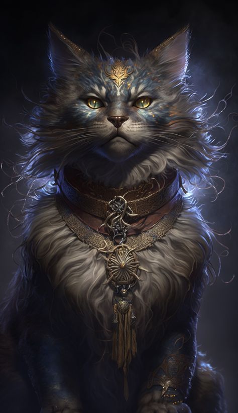 Magick Cat created with AI by Amanda Church Cats Fantasy Art, Fantasy Cat Art, Fantasy Cats, Celtic Cats, Fantasy Cat, Cat Poses, Dream's Cat, Spirit Animal Art, Grey Kitten