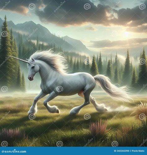 Unicorn running on a field stock illustration. Illustration of back - 342265398 Back Illustration, Angry Cartoon, Happy Unicorn, Running Horse, Mystical Forest, Unicorn Funny, Back Art, Magical Forest, Cute Unicorn