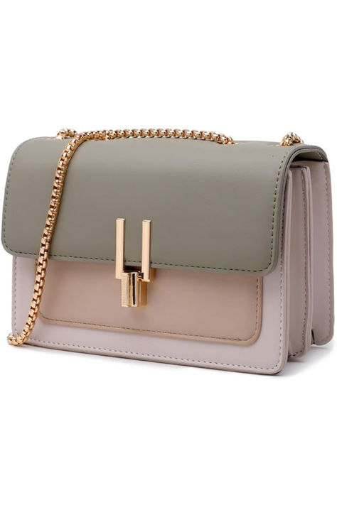 🌈 TRENDY & FASHION DESGIN - Color-block faux-leather crossbody bag looks chic with any outfit. Exquisite hardware decoration with turn lock closure keeps all valuables safe. ✨ HIGH QUALITY - The color block women's crossbody bag made from sleek and subtly textured faux leather and high quality hardware, it makes the bag look more texture and fit more comfortable. Women's Bags By Material, Women's Bags By Shape, Women's Bags By Style, Crossbody Bags For Women, Functional Accessories, Leather Crossbody Purse, Leather Cross, Accessories Bags, Looks Chic