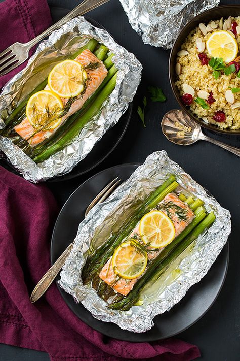 Salmon And Asparagus In Foil, Baked Salmon And Asparagus, Salmon And Asparagus, Cooking Classy, Asparagus Recipe, Baked Salmon, Clean Recipes, Salmon Recipes, Clean Eating Recipes