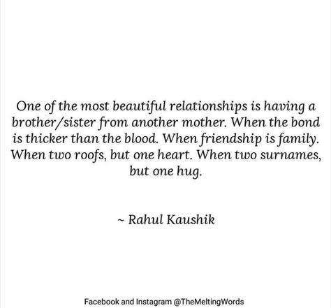 Friends cum sisters😊💑 Rahul Kaushik Quotes, Friendship Things, Sis Quotes, Friendship Sayings, Bestie Quotes, Big Brother Quotes, Big Sister Quotes, Brother Birthday Quotes