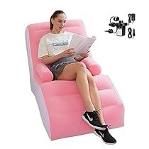 Blow Up Pool Party, Pink Chaise, Blow Up Furniture, Lounger Sofa, Air Sofa, Blow Up Pool, Manual Pump, Lounge Chair Bedroom, Indoor Outdoor Seating