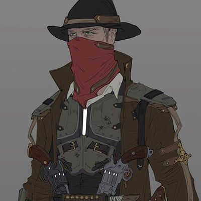 Bandit Art Character Design, Western Bandit Character Design, Bandit Character Design, Sci Fi Cowboy, Wastelander Art, Bandit Outfit, Western Bandit, Police Art, Scarf Drawing