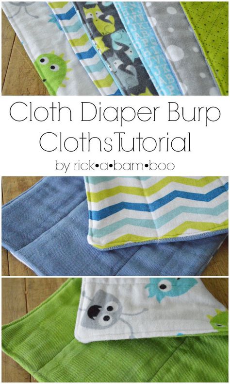 Burp Cloth Tutorial, Burp Cloths Diy, Handmade Baby Shower Gift, Burp Rags, Cadeau Baby Shower, Trendy Sewing, Baby Sewing Projects, Quilt Baby, Sewing Projects For Kids