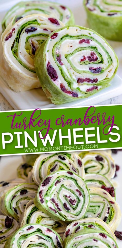 These Turkey Cranberry Pinwheels are the perfect appetizer! Deliciously creamy with a hint of sweetness, this simple tortilla roll ups recipe is sure to be a hit with friends and family! // Mom On Timeout #pinwheels #tortillarollups #turkey #cranberry #appetizer #recipe #easyappetizer Turkey Cranberry Pinwheels, Pinwheel Appetizers Cream Cheese, Cranberry Pinwheels, Pinwheel Sandwiches, Turkey Cranberry, Southern Thanksgiving, Pinwheel Appetizers, Tortilla Rolls, Roll Ups Recipes