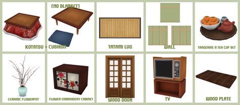 o-ni28: Traditional Japanese Room 💡 BGC... - Simblr Sims 4 Japanese Decor, Sims 4 Asian Cc Maxis Match, Sims 4 Japanese Cc Furniture, Ts4 Japanese Cc, Sims 4 Japanese House, Living Drawing, Sims4 Mod, Japanese Sofa, Japanese Style Bedroom