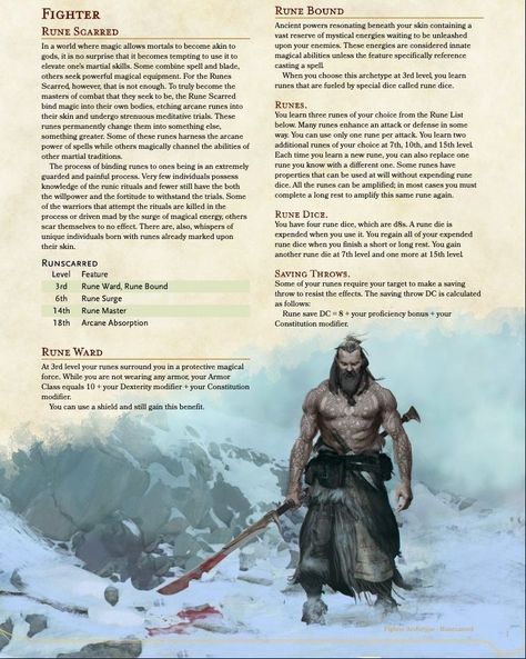 Fighter Class Dnd, Norse Dnd, Fighter Archetype, Dnd Fighter, Enemy Design, Dnd Subclasses, Dungeons And Dragons Rules, Dnd Homebrew, Sci Fi Tech