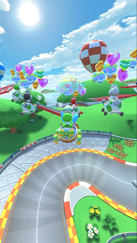 Yoshi Mario Aesthetic, Mario Aesthetic, Friends Picture, Earth 2, Isometric Art, Mario Kart, Race Track, Super Mario Bros, Friend Pictures