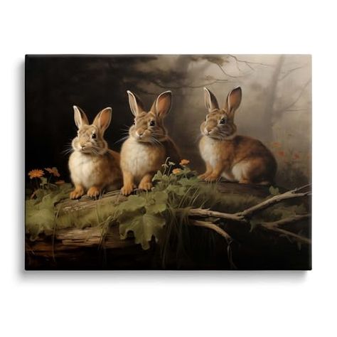 Vintage Inspired Wall Decor, Woodland Rabbit, Bunny Pictures, Prints Design, Wall Art Plaques, Forest Wall Art, Nature Wall, Painting Bathroom, Frame Wall Decor