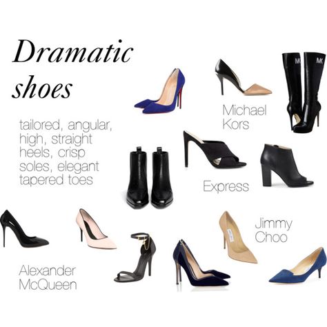 Dramatic Shoes by expressingyourtruth on Polyvore featuring MICHAEL Michael Kors, Jimmy Choo, 3.1 Phillip Lim, Alexander McQueen, Express, Gianvito Rossi, Christian Louboutin, women's clothing, women's fashion and women Dramatic Shoes, Dramatic Summer, Dramatic Clothes, Kibbe Dramatic, Types Of Trousers, Mk Shoes, Soft Dramatic, Dramatic Classic, Girls Stuff