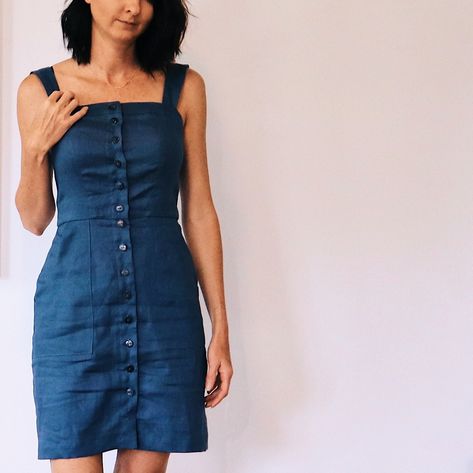 Fiona Sundress - Pattern by Closet Case Patterns. Linen dress Sundress Sewing Patterns, Sundress Pattern, Home Sewing, Autumn 2022, So Satisfying, Woman Dress, New Blog Post, Dress Sewing Pattern, Warm Autumn