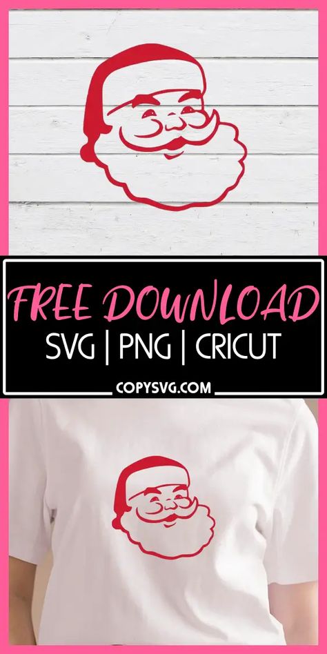 Santa Svg Free Cut File For Cricut SVG: Bring the joy of Christmas to your crafts with our Santa SVG collection. Perfect for holiday decor, gift tags, and festive apparel. Click on the link to ho-ho-ho into creativity! Santa Svg Free Cricut, Santa Svg Free, Santa Svg, Free Cricut, St Nick, Free Cut Files, Ugly Sweater Party, Cricut Free, Svg Free