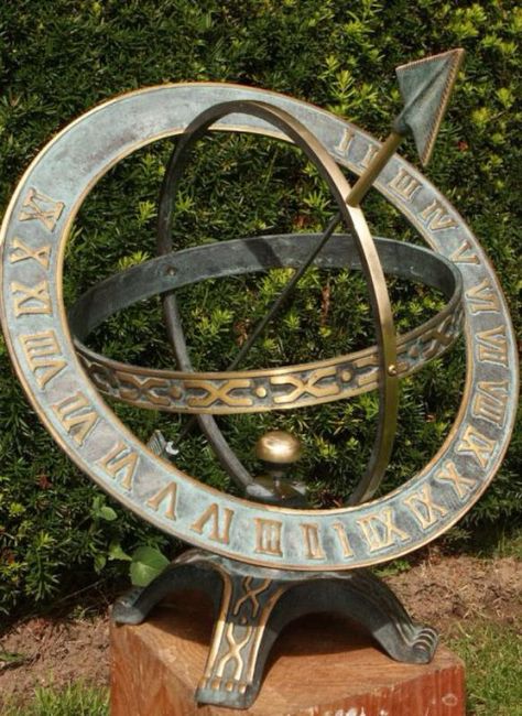 Sun Dial, Backyard Sanctuary, Armillary Sphere, Door Knobs And Knockers, Wooden Reindeer, Sun Garden, Sundials, Beautiful Dark Art, Cabin Design