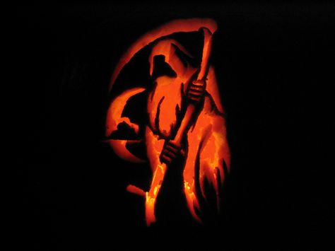 Grim Reaper....spooky! Grim Reaper Pumpkin Carving, Reaper Pumpkin Carving, Grim Reaper Wallpaper, Reaper Wallpaper, Free Beats, Halloween Pumpkin Designs, Pumpkin Carvings, Rap Beats, Halloween Pumpkins Carvings