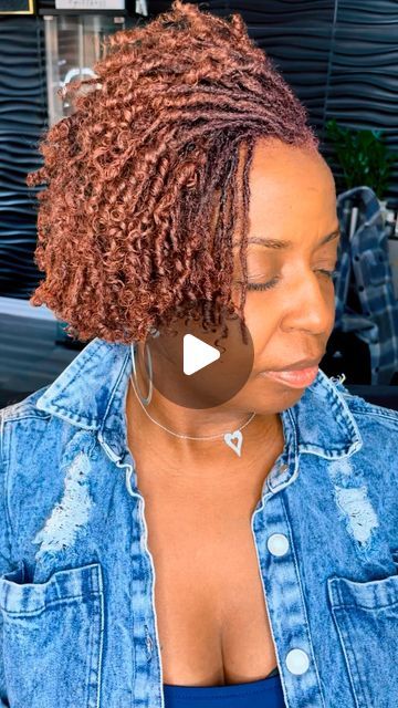 Micro Comb Coils, Short Bob Locs Hairstyles, Butterfly Locs With Shaved Sides, Micro Locks Extensions, Microloc Updo Hairstyles, Root Locs, Short Loc Bob, Micro Locs On Short Hair, Short Mini Twists With Extensions