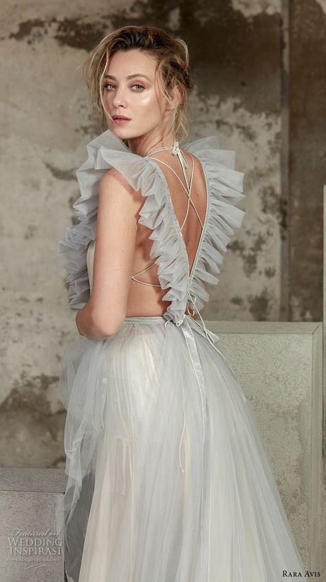 Tulle Bodice, Grey Wedding Dress, Rara Avis, Wedding Dresses Uk, Unconventional Wedding Dress, Wedding Inspirasi, Bride Fashion, Wedding Dress Patterns, View Art