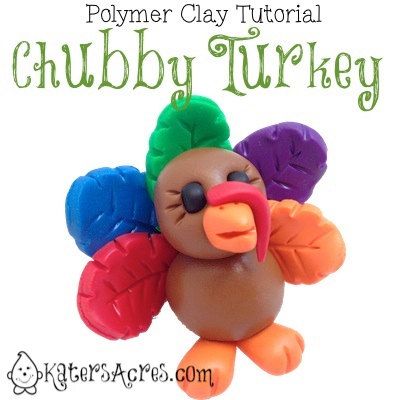 Polymer Clay Turkey Tutorial - Also for Fondant, Sugar Paste, Gum Paste, & Other Sculpting Mediums by KatersAcres Sculpting Mediums, Clay Turkey, Polymer Clay Tips, Polymer Tutorial, Fimo Crafts, Fondant Creations, Fimo Diy, Crafts Clay, Clay Dragons