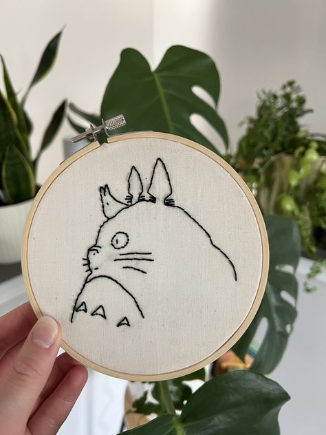 studio ghibli embriodery my neighbor totoro My Neighbor Totoro Embroidery, Studio Ghibli Embroidery, My Neighbor Totoro, Sewing Embroidery Designs, Studio Ghibli, Fiber Art, Embroidery Designs, Notebook, Embroidery