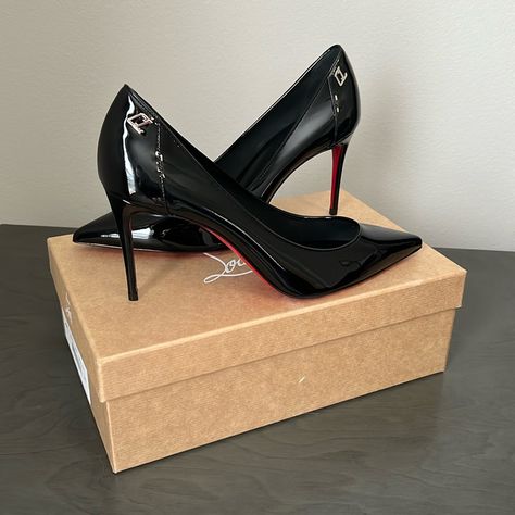 Brand New Christian Louboutin Sporty Kate 85 Black Pumps. Size 38. Worn Only To Try On. Comes With Box And Dust Bag. Sporty Kate Louboutin, Kate Louboutin, Christian Louboutin Red Bottoms, Christian Louboutin Pigalle Follies, Red Sole Shoes, Christian Louboutin Kate, Christian Louboutin Pigalle, Red Louboutin, Ankle Strap Sandals Heels