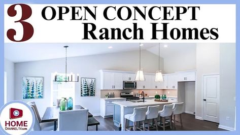 Touring 3 Open Concept, Ranch Style Homes Open Concept Ranch Home, Ranch House Designs, Ranch Home, Ranch Style Homes, Ranch Style Home, Ranch Style, Home Tour, Ranch House, House Designs