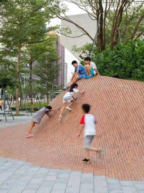 Playground Landscaping, Urban Playground, Urban Tree, Urban Landscape Design, Landscape Elements, Children's Garden, Playground Design, Urban Furniture, School Yard