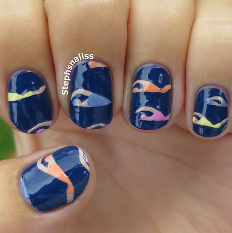 Swim Nails, Swimming Nails Designs, Swim Nails Designs, Swimmer Nails Designs, Swimming Nails, Scuba Diving Nails, Swimming Pool Nails, Swimming Tattoo Ideas Swimmers, Stylish Nails