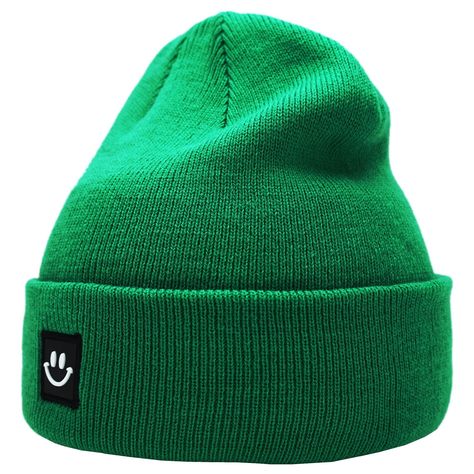 PRICES MAY VARY. Ultra-soft Acrylic Imported Pull-On closure Hand Wash Only Kelly green beanie The beanie hat made of high quality acrylic, it is very soft, warm and comfortable to touch. Knit beanie circumference: 21.25"-23.2"(54cm-59cm), One size fits most men/women/teen boys/girls. This soft cuffed beanie is the perfect accessory for style and as a layer against the chill This kelly green beanie is lightweight comfortable and warm Green Beanie, Beanie For Men, Cute Smiley Face, Blue Beanie, Cuffed Beanie, Green Hats, Hat For Man, Knit Beanie Hat, Men Boys