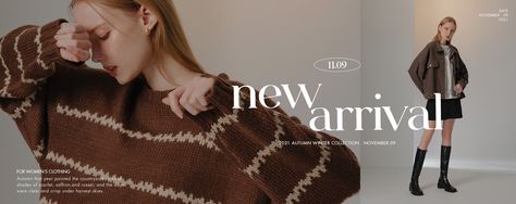 Website Banners Fashion, Clothing Banner Design Ideas, New Arrivals Poster Fashion, Fashion Banner Design Ideas, New Arrival Banner, New Arrivals Banner, Fashion Website Banner, Fashion Web Banner, Fashion Banner Design