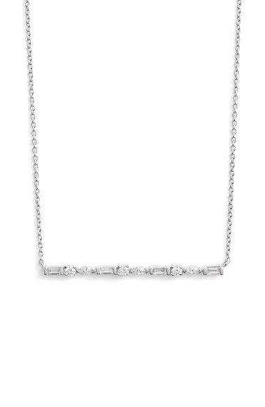 Bony Levy Baguette Bar Diamond Necklace (Nordstrom Exclusive) Simple Diamond Earrings, Marquise Jewelry, Diamond Necklace Simple, Bony Levy, Jewellery Sketches, Simple Diamonds, Diamond Jewelry Necklace, Wear Necklaces, Circle Diamond