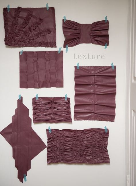 manipulating leather: Manipulating Fabric, Techniques Textiles, Textiles Techniques, Textile Texture, Creation Couture, Sewing Techniques, Fabric Art, Sewing Clothes, Sewing Inspiration